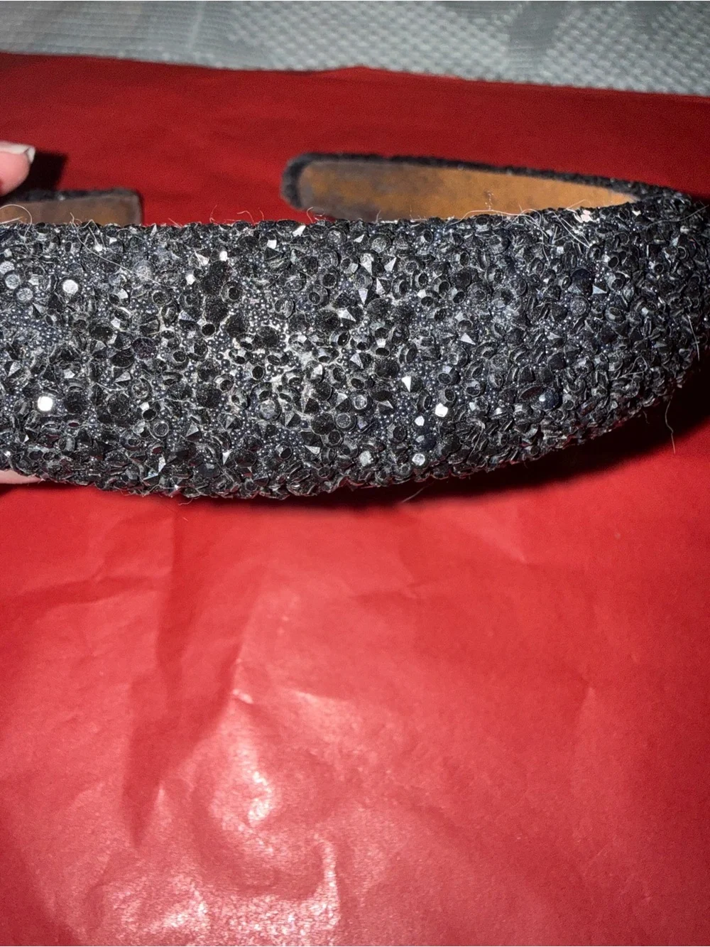 Black Sparkle Padded Headband - Women's Accessory